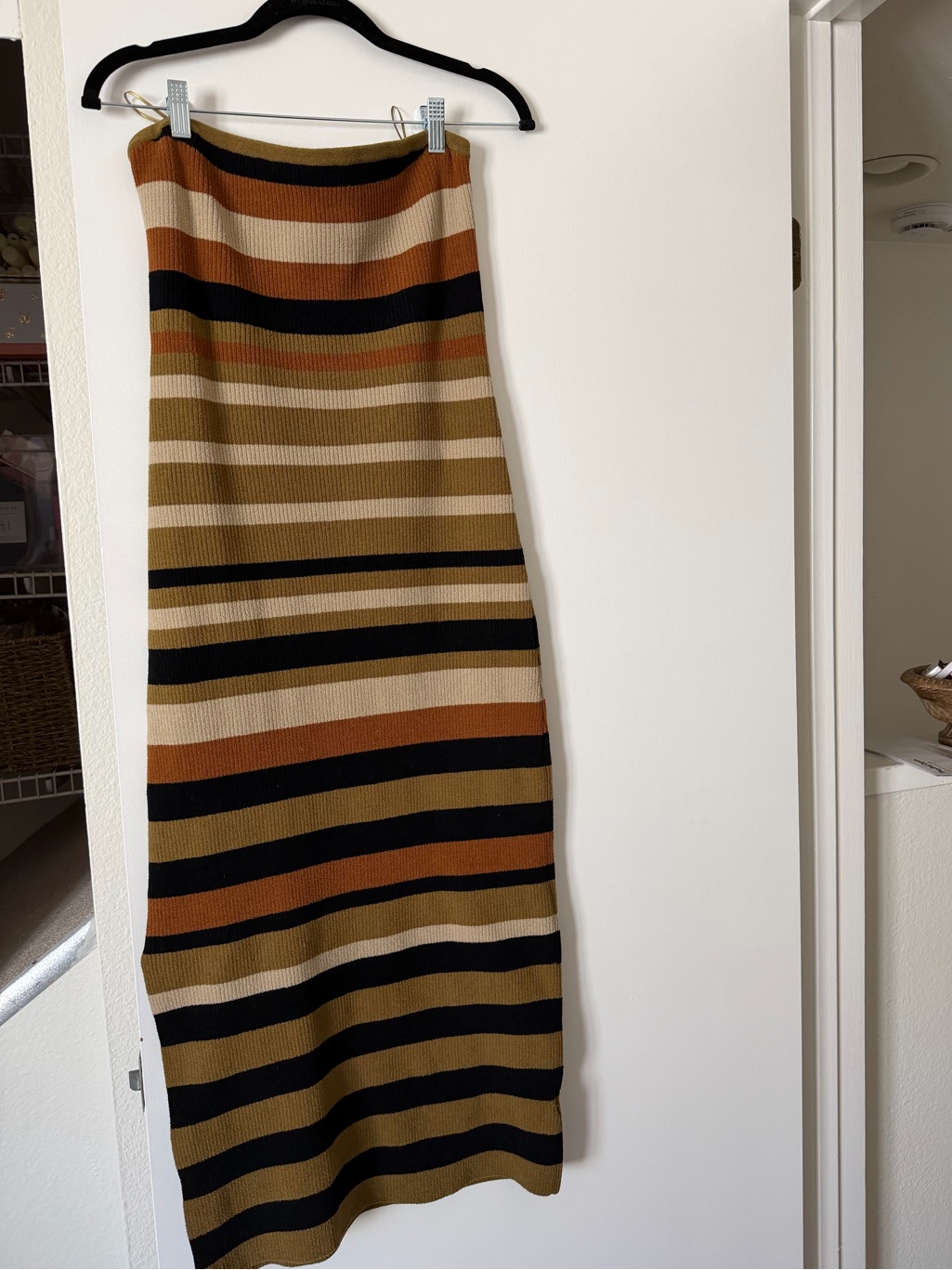 Camila Coelho Striped Strapless Dress